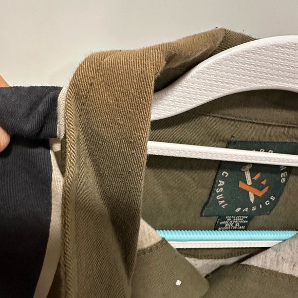 VTG  90s Y2K Mens Sz: XL Ferruche Rugby Top Long Sleeve Vertical Stripe Polo Top - Picture 9 of 12